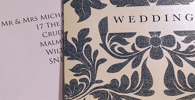 Letterpress printing wedding stationery